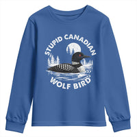 Stupid Canadian Wolf Bird Youth Sweatshirt Sarcastic LGBT Hockey Fan - Wonder Print Shop