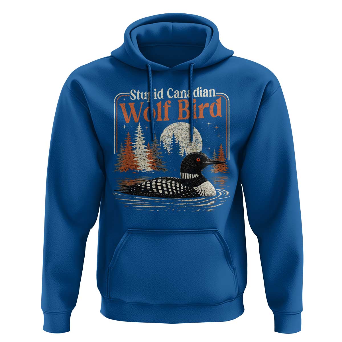 Stupid Canadian Wolf Bird Hoodie Retro LGBT Hockey Fan Romance - Wonder Print Shop