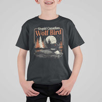 Stupid Canadian Wolf Bird T Shirt For Kid Retro LGBT Hockey Fan Romance - Wonder Print Shop