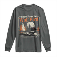 Stupid Canadian Wolf Bird Long Sleeve Shirt Retro LGBT Hockey Fan Romance - Wonder Print Shop