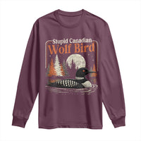 Stupid Canadian Wolf Bird Long Sleeve Shirt Retro LGBT Hockey Fan Romance - Wonder Print Shop