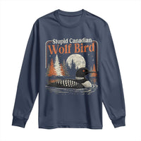 Stupid Canadian Wolf Bird Long Sleeve Shirt Retro LGBT Hockey Fan Romance - Wonder Print Shop