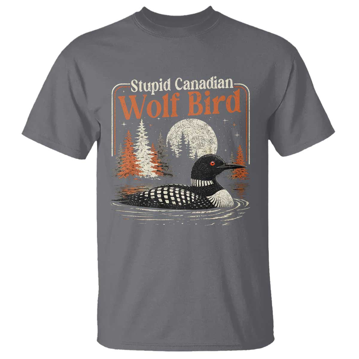 Stupid Canadian Wolf Bird T Shirt Retro LGBT Hockey Fan Romance - Wonder Print Shop