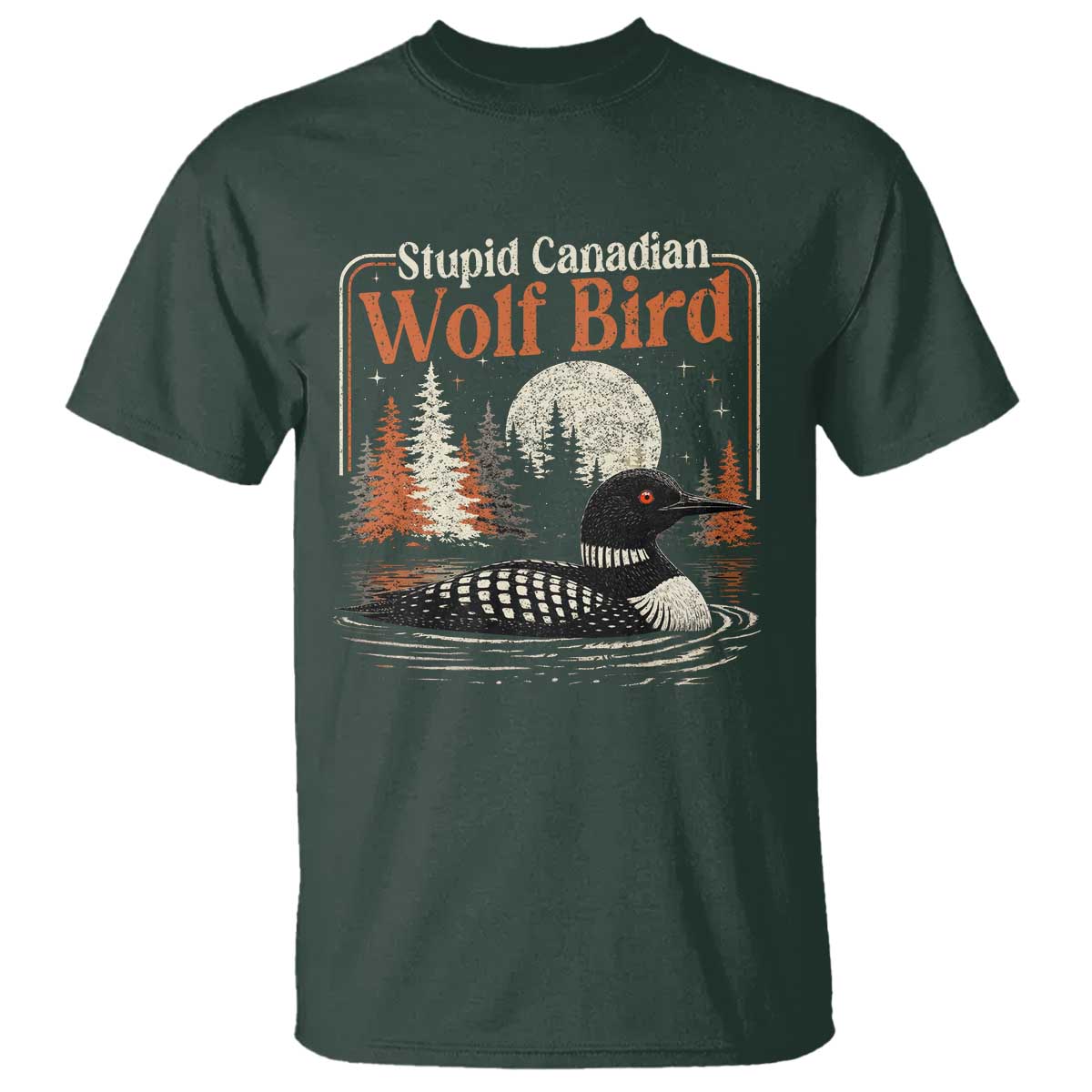 Stupid Canadian Wolf Bird T Shirt Retro LGBT Hockey Fan Romance - Wonder Print Shop