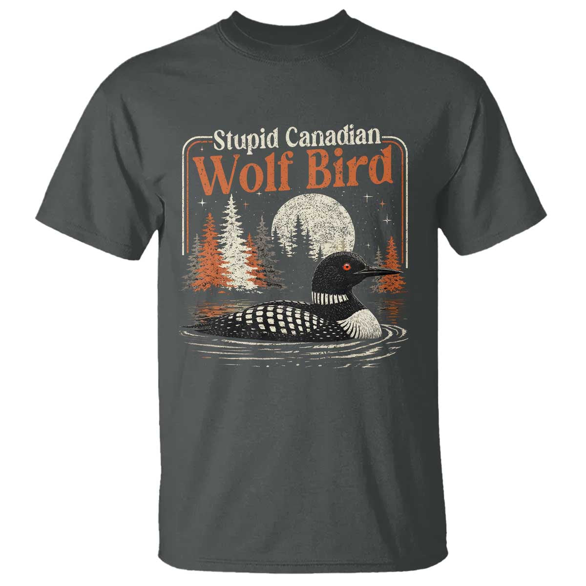 Stupid Canadian Wolf Bird T Shirt Retro LGBT Hockey Fan Romance - Wonder Print Shop