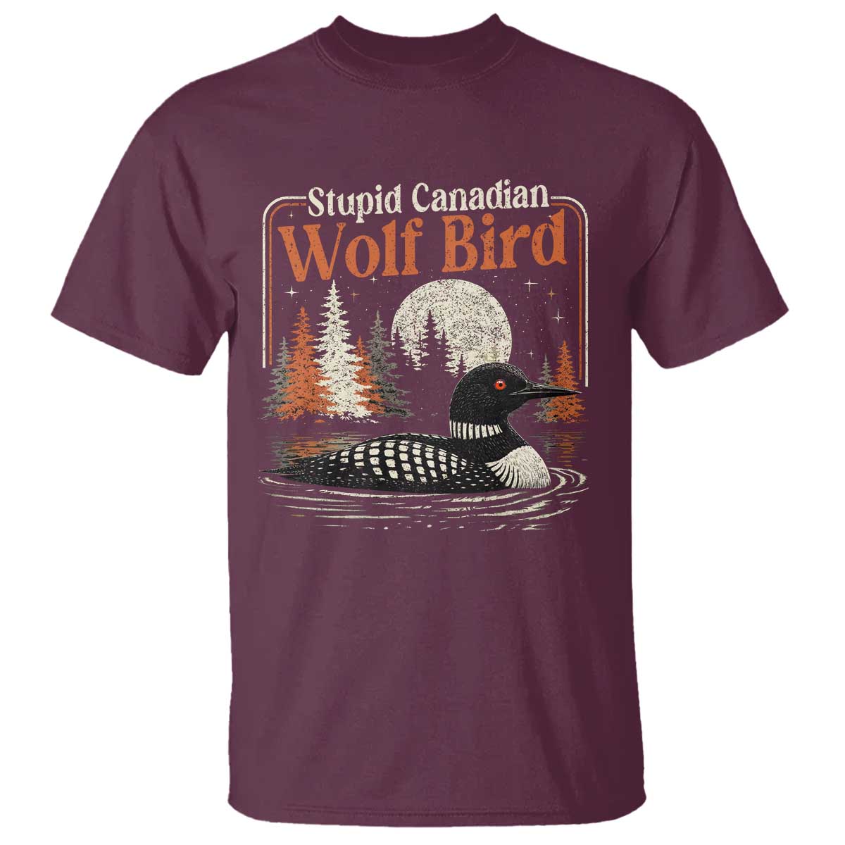Stupid Canadian Wolf Bird T Shirt Retro LGBT Hockey Fan Romance - Wonder Print Shop