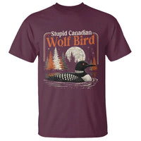 Stupid Canadian Wolf Bird T Shirt Retro LGBT Hockey Fan Romance - Wonder Print Shop