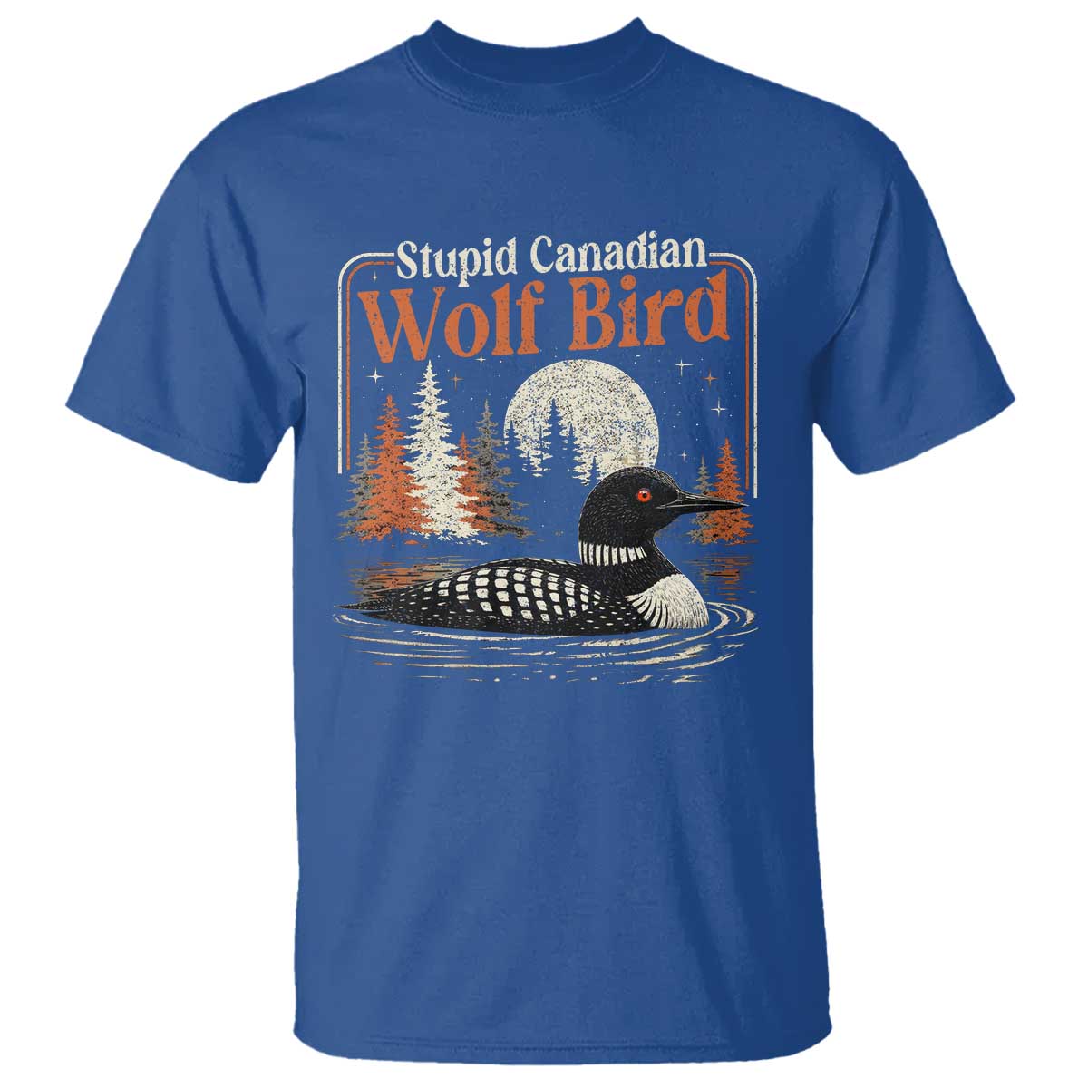 Stupid Canadian Wolf Bird T Shirt Retro LGBT Hockey Fan Romance - Wonder Print Shop