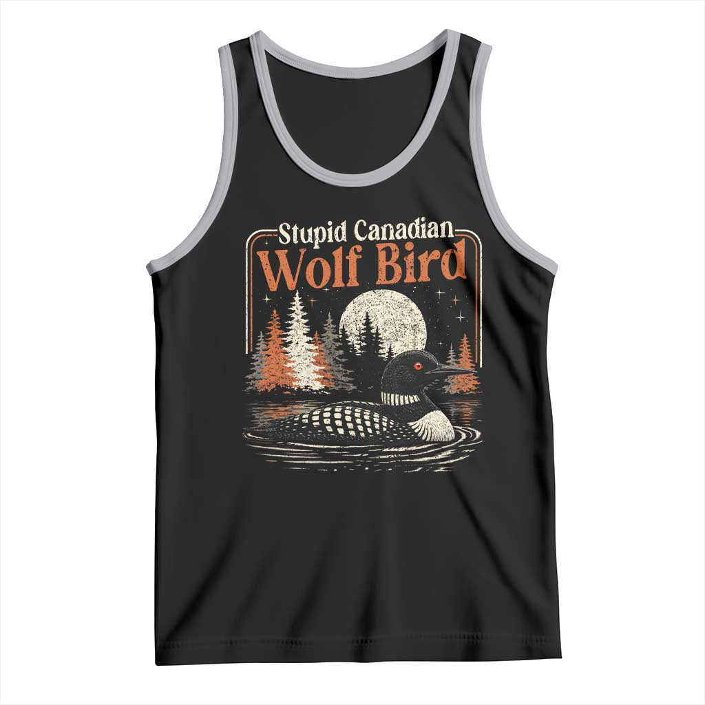 Stupid Canadian Wolf Bird Tank Top Retro LGBT Hockey Fan Romance - Wonder Print Shop