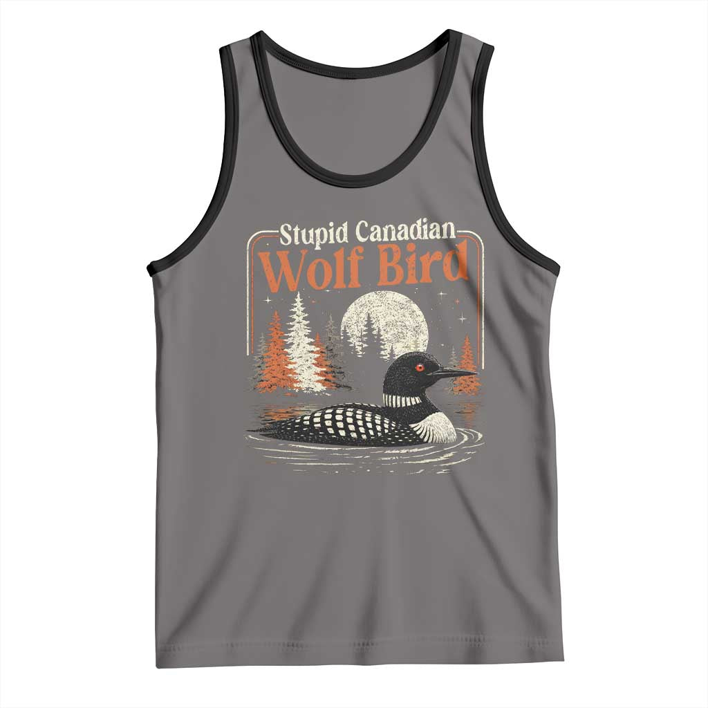 Stupid Canadian Wolf Bird Tank Top Retro LGBT Hockey Fan Romance - Wonder Print Shop