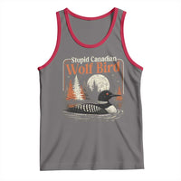 Stupid Canadian Wolf Bird Tank Top Retro LGBT Hockey Fan Romance - Wonder Print Shop