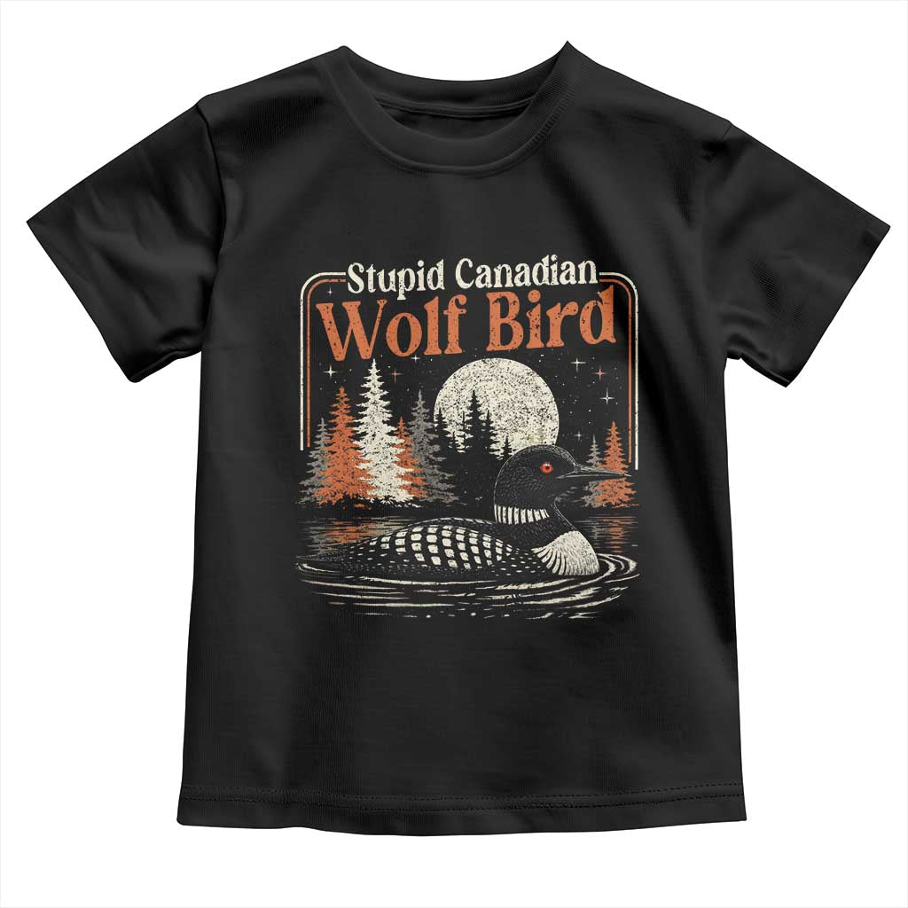 Stupid Canadian Wolf Bird Toddler T Shirt Retro LGBT Hockey Fan Romance - Wonder Print Shop