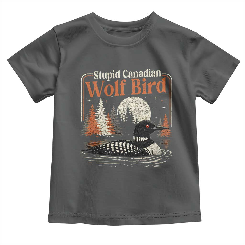 Stupid Canadian Wolf Bird Toddler T Shirt Retro LGBT Hockey Fan Romance - Wonder Print Shop