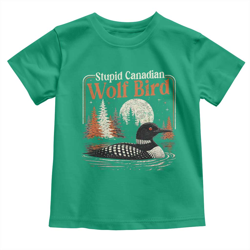 Stupid Canadian Wolf Bird Toddler T Shirt Retro LGBT Hockey Fan Romance - Wonder Print Shop