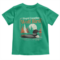 Stupid Canadian Wolf Bird Toddler T Shirt Retro LGBT Hockey Fan Romance - Wonder Print Shop