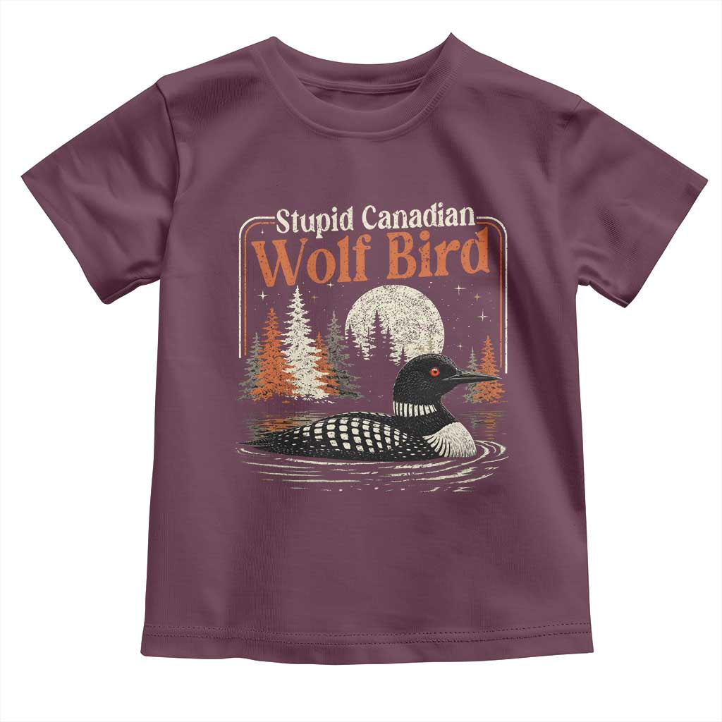 Stupid Canadian Wolf Bird Toddler T Shirt Retro LGBT Hockey Fan Romance - Wonder Print Shop