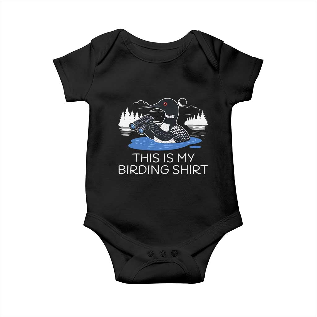 Funny Birding Baby Onesie Loon Bird Watching - Wonder Print Shop