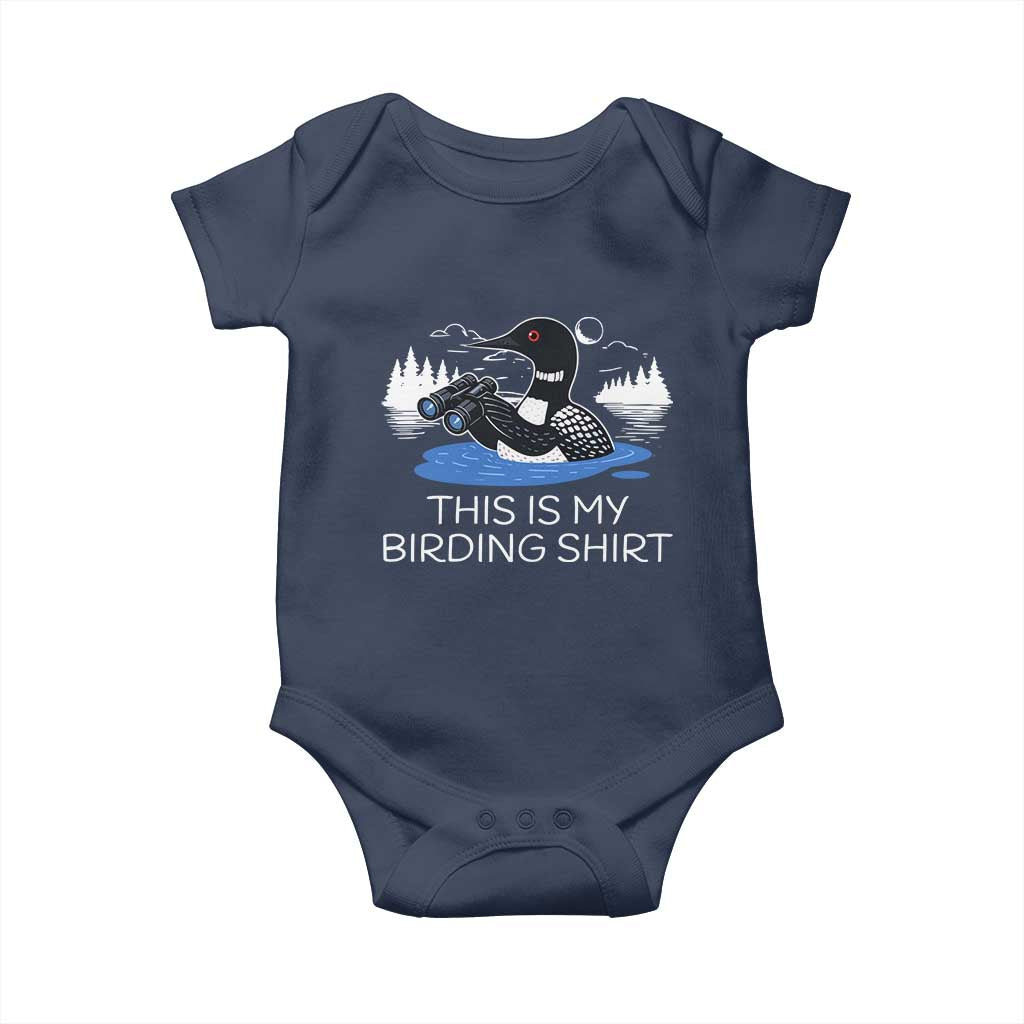 Funny Birding Baby Onesie Loon Bird Watching - Wonder Print Shop