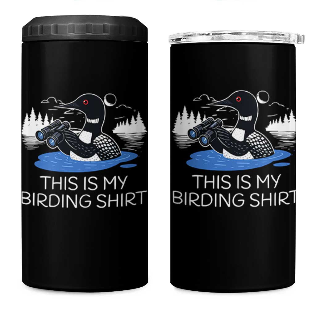 Funny Birding 4 in 1 Can Cooler Tumbler Loon Bird Watching - Wonder Print Shop