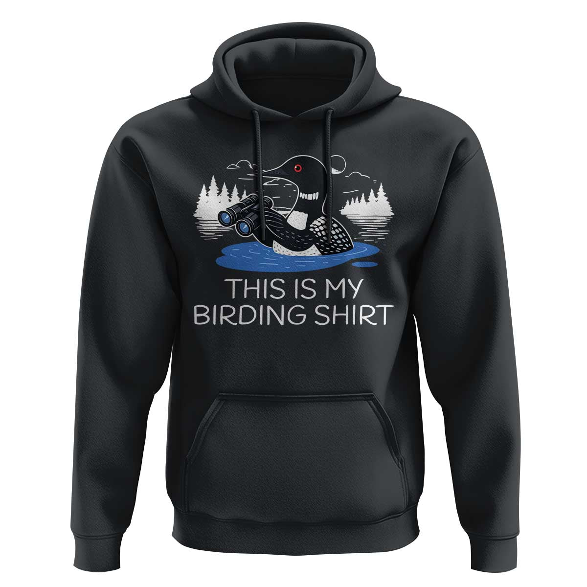 Funny Birding Hoodie Loon Bird Watching - Wonder Print Shop