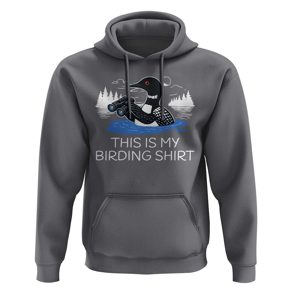Funny Birding Hoodie Loon Bird Watching - Wonder Print Shop