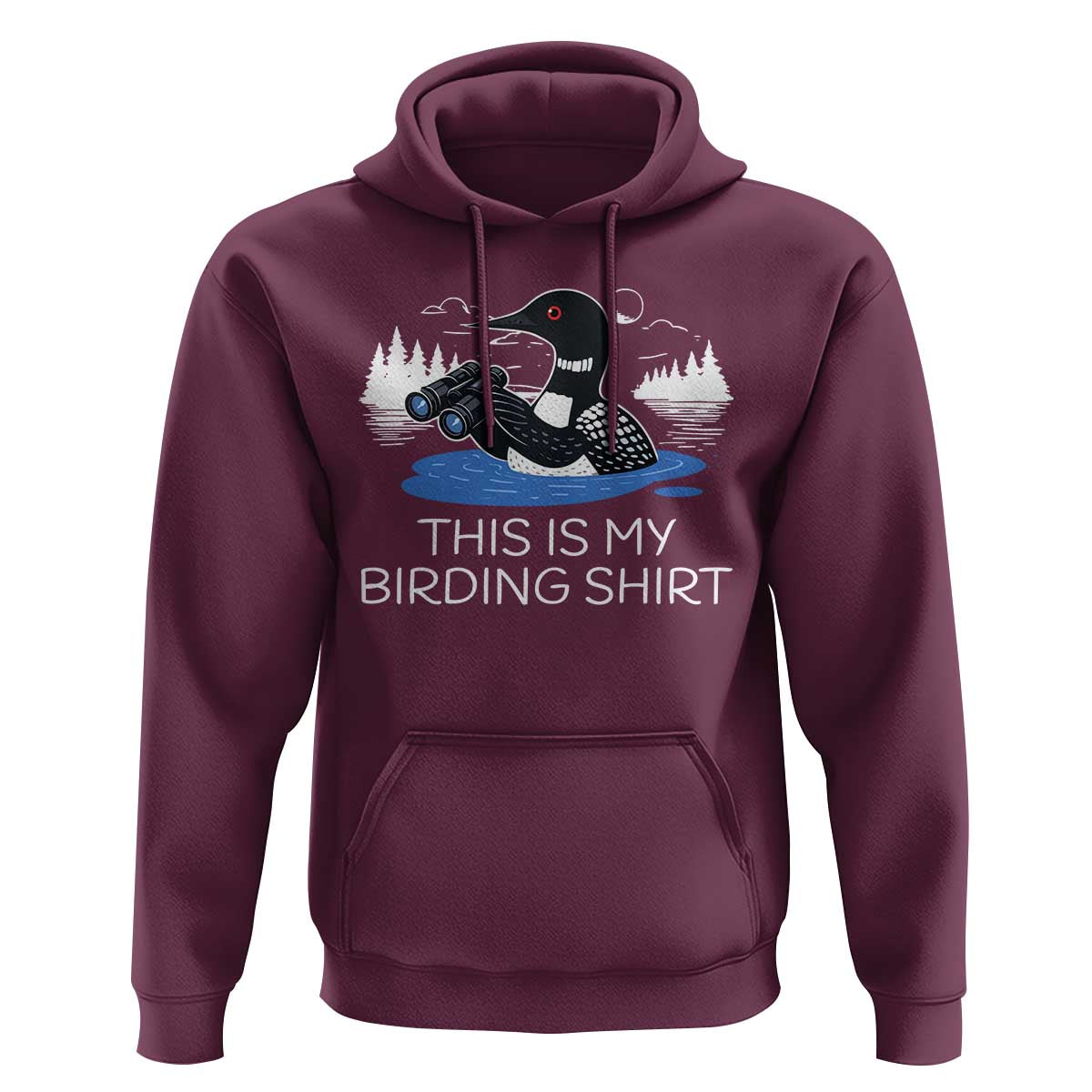 Funny Birding Hoodie Loon Bird Watching - Wonder Print Shop