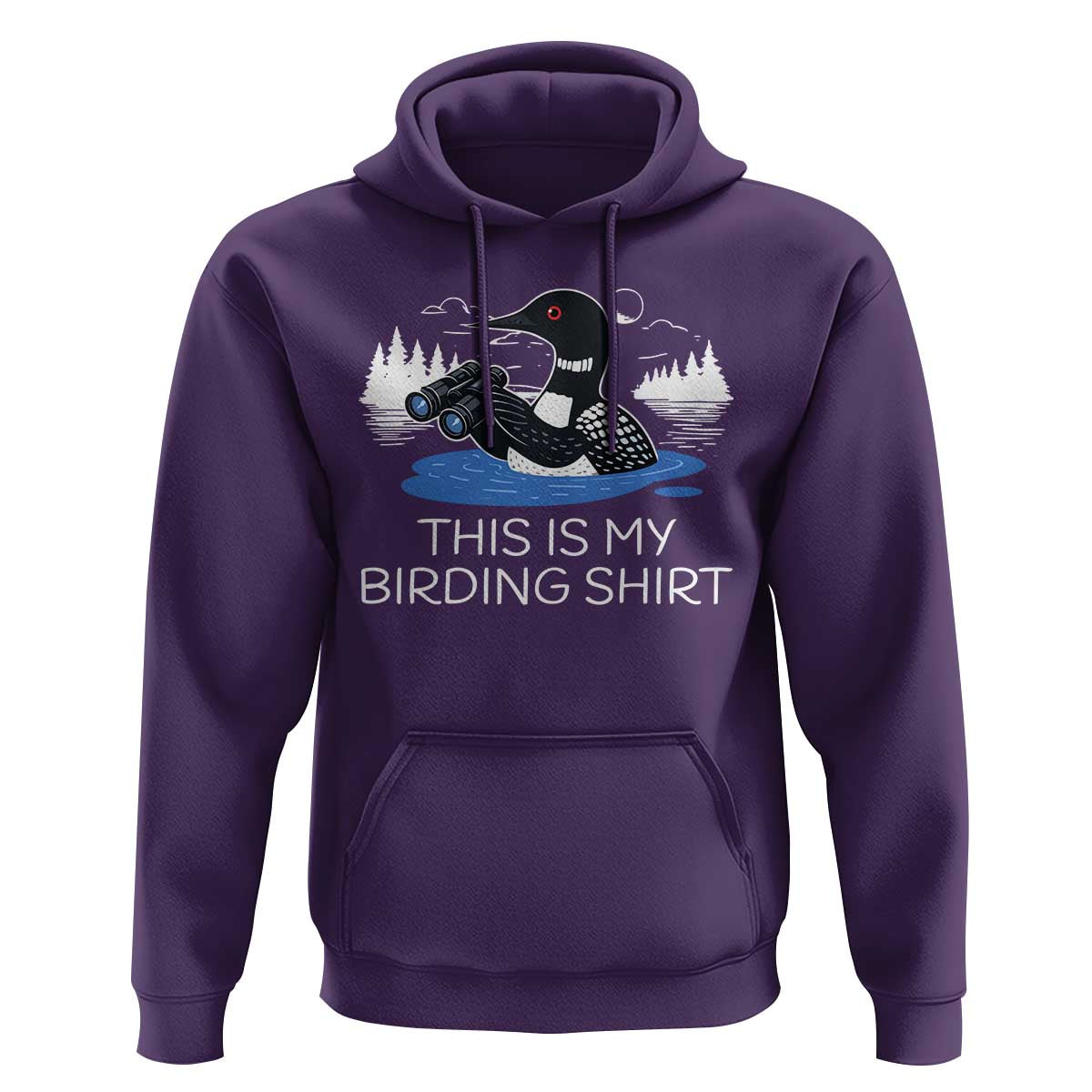 Funny Birding Hoodie Loon Bird Watching - Wonder Print Shop