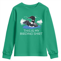 Funny Birding Youth Sweatshirt Loon Bird Watching - Wonder Print Shop
