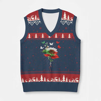 Iran V-Neck Knit Sweater Vest Free Iran Protest Sunflower Flag