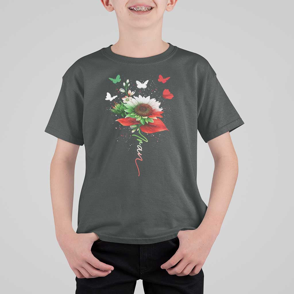 Iran T Shirt For Kid Free Iran Protest Sunflower Flag
