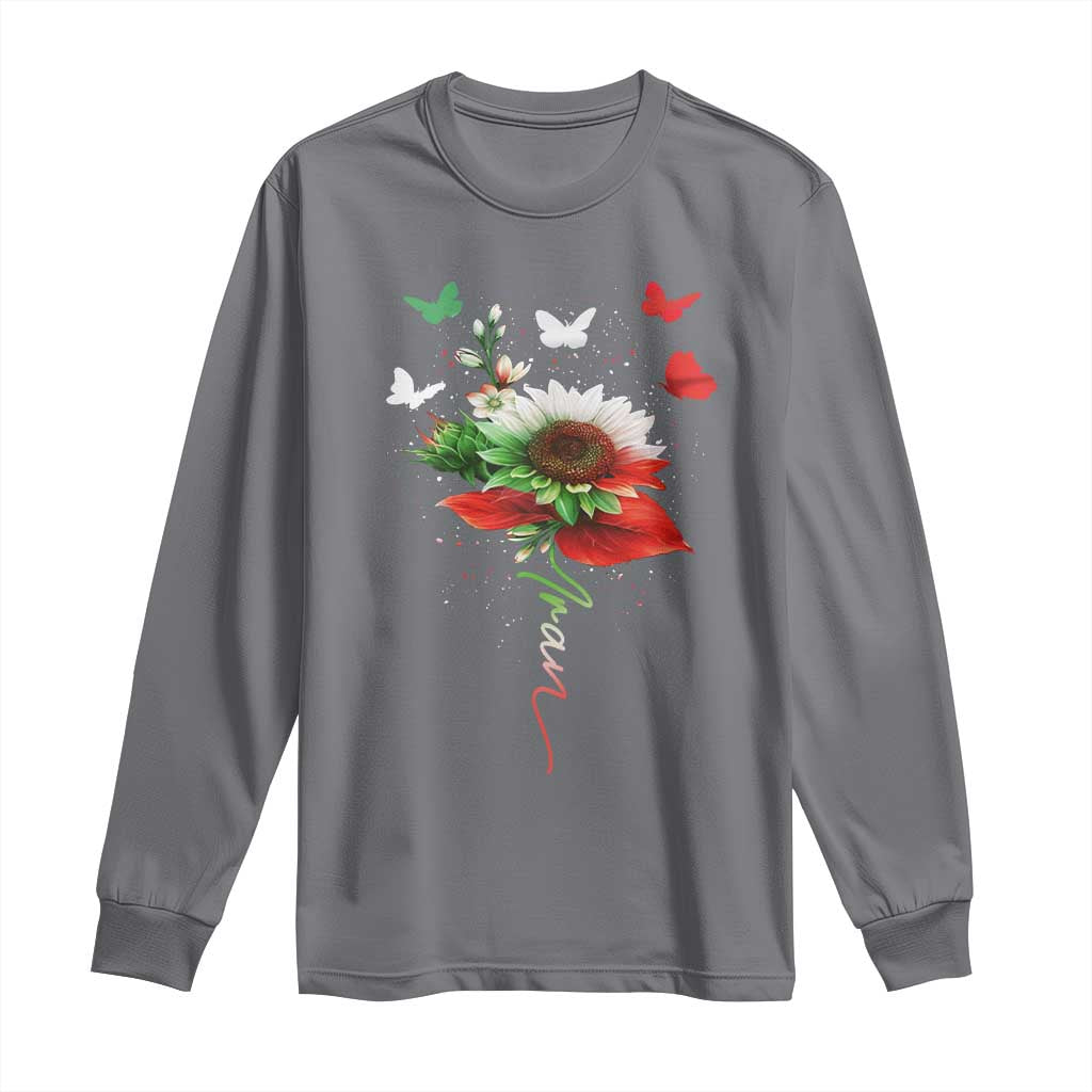 Iran Long Sleeve Shirt Free Iran Protest Sunflower Flag