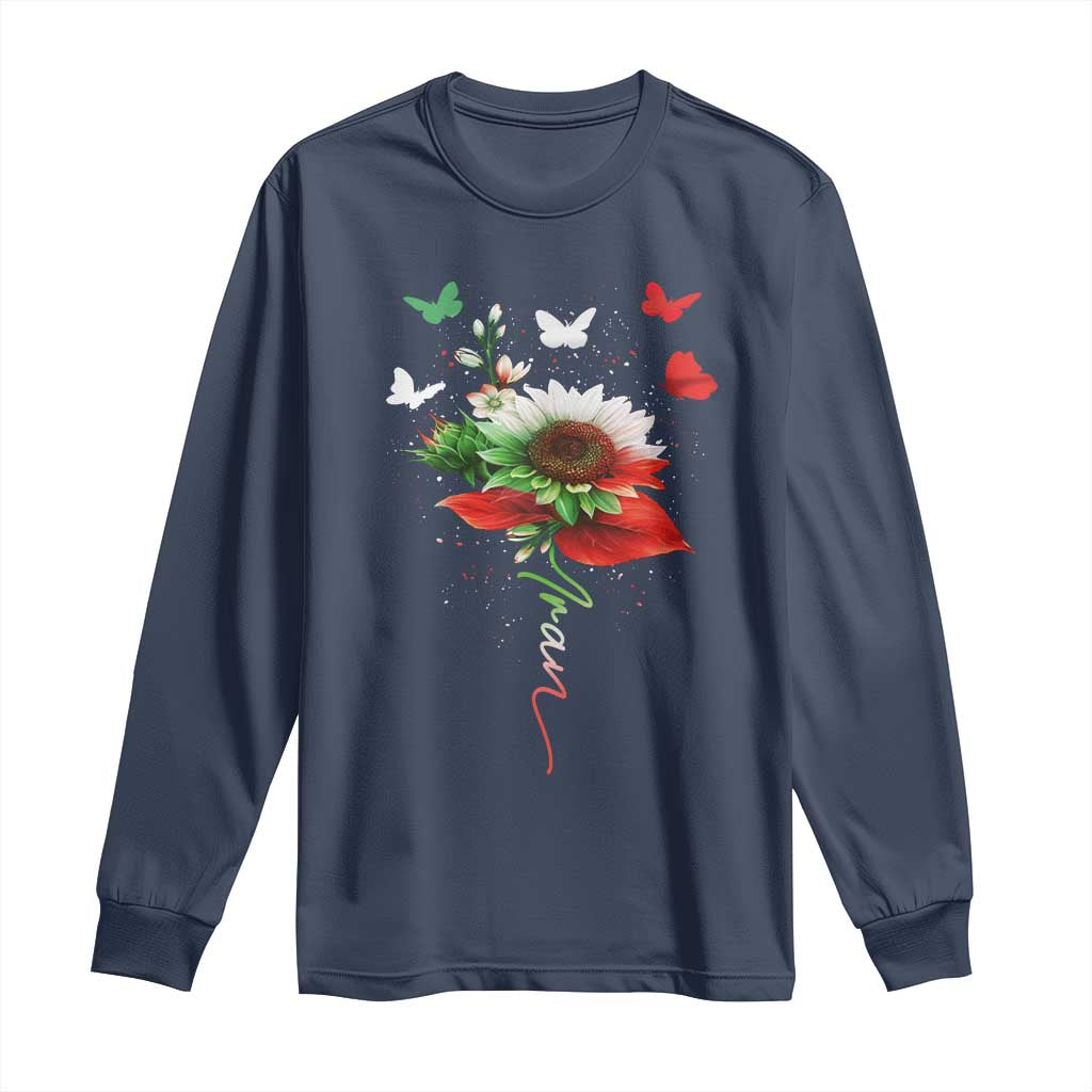 Iran Long Sleeve Shirt Free Iran Protest Sunflower Flag