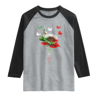 Iran Raglan Shirt Free Iran Protest Sunflower Flag