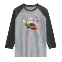 Iran Raglan Shirt Free Iran Protest Sunflower Flag