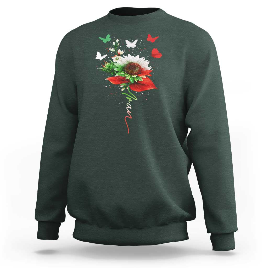 Iran Sweatshirt Free Iran Protest Sunflower Flag