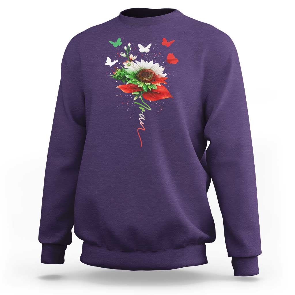 Iran Sweatshirt Free Iran Protest Sunflower Flag