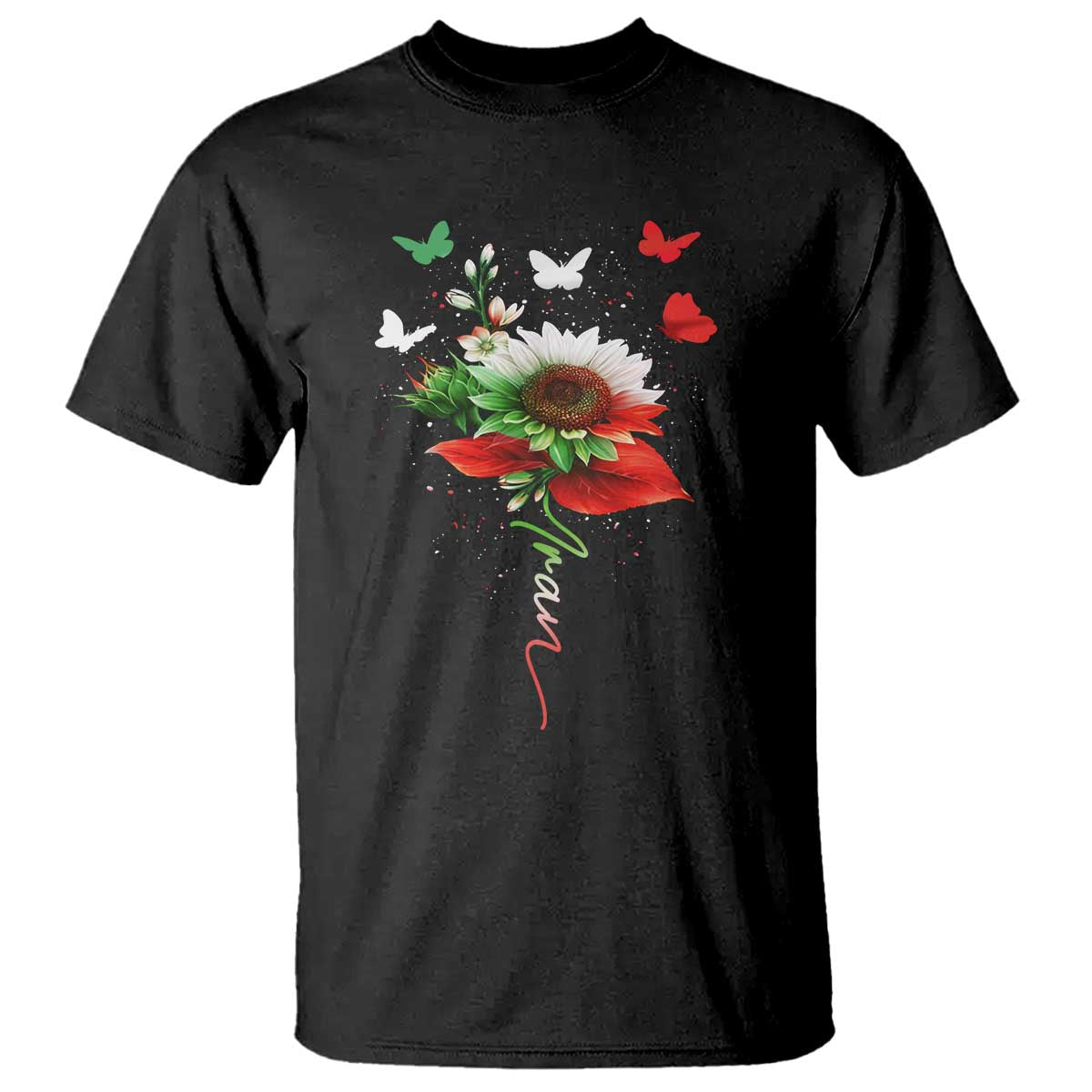 Iran T Shirt Free Iran Protest Sunflower Flag