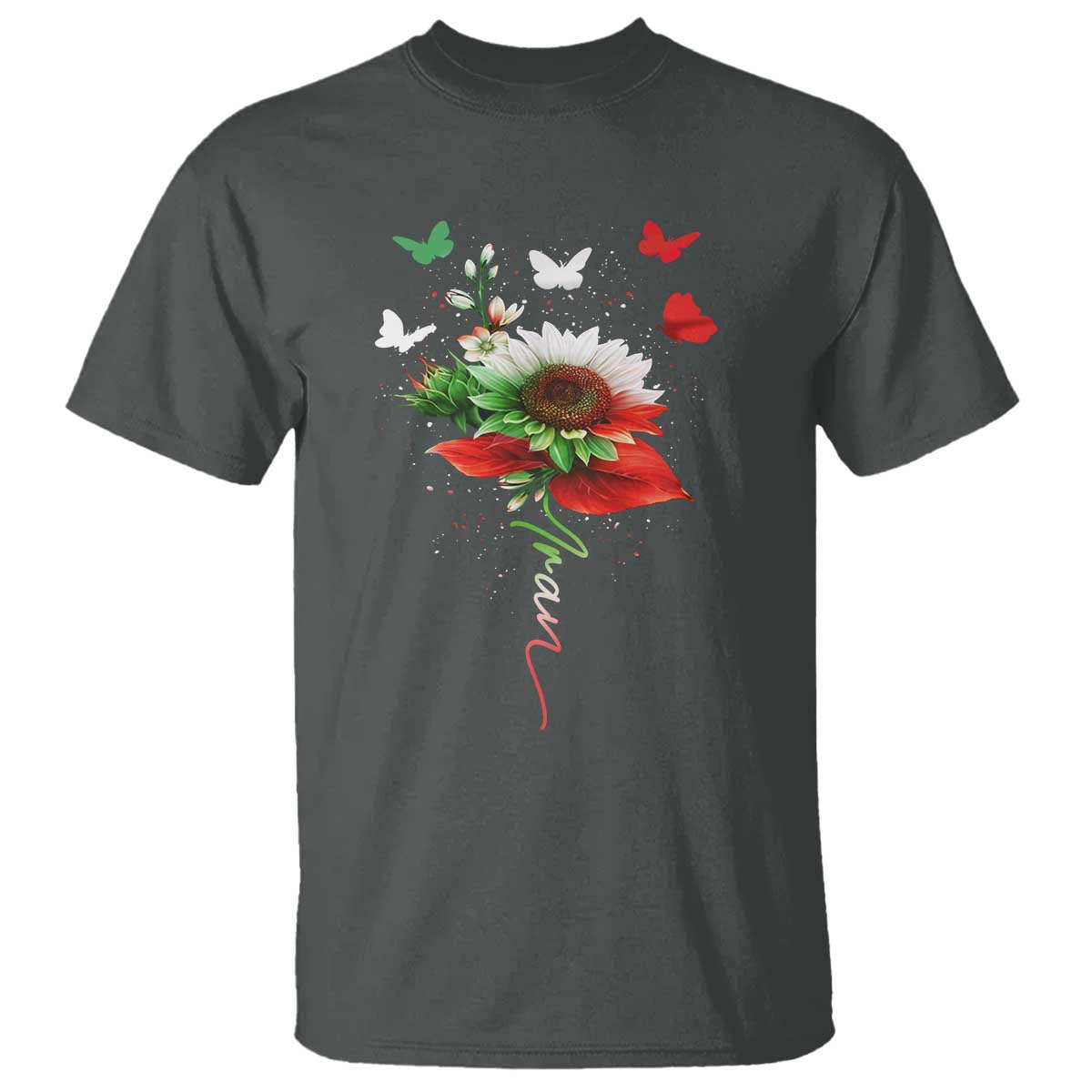 Iran T Shirt Free Iran Protest Sunflower Flag