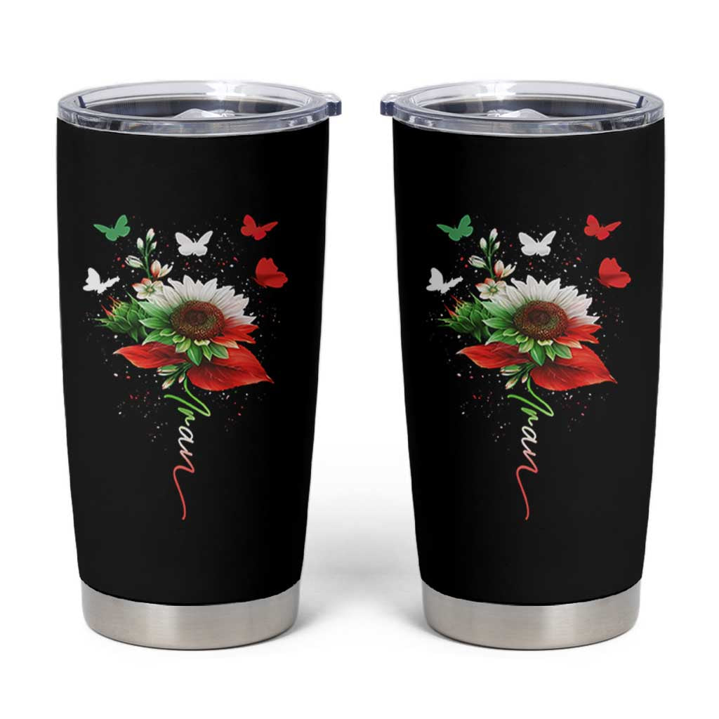 Iran Tumbler Cup Free Iran Protest Sunflower Flag