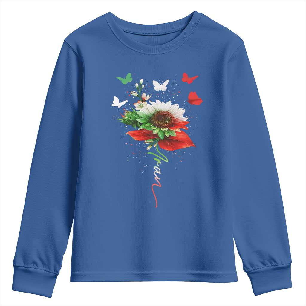 Iran Youth Sweatshirt Free Iran Protest Sunflower Flag