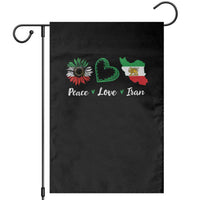 Peace Love Iran Garden Flag Sunflower Flag