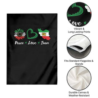 Peace Love Iran Garden Flag Sunflower Flag