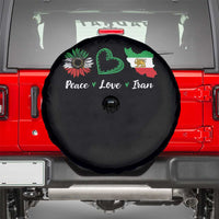 Peace Love Iran Spare Tire Cover Sunflower Flag
