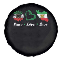 Peace Love Iran Spare Tire Cover Sunflower Flag