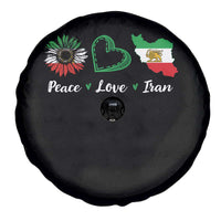 Peace Love Iran Spare Tire Cover Sunflower Flag