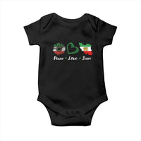 Peace Love Iran Baby Onesie Sunflower Flag