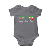 Peace Love Iran Baby Onesie Sunflower Flag