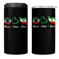 Peace Love Iran 4 in 1 Can Cooler Tumbler Sunflower Flag