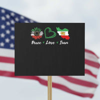 Peace Love Iran Protest Sign Sunflower Flag