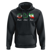 Peace Love Iran Hoodie Sunflower Flag